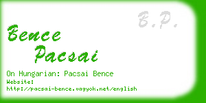 bence pacsai business card